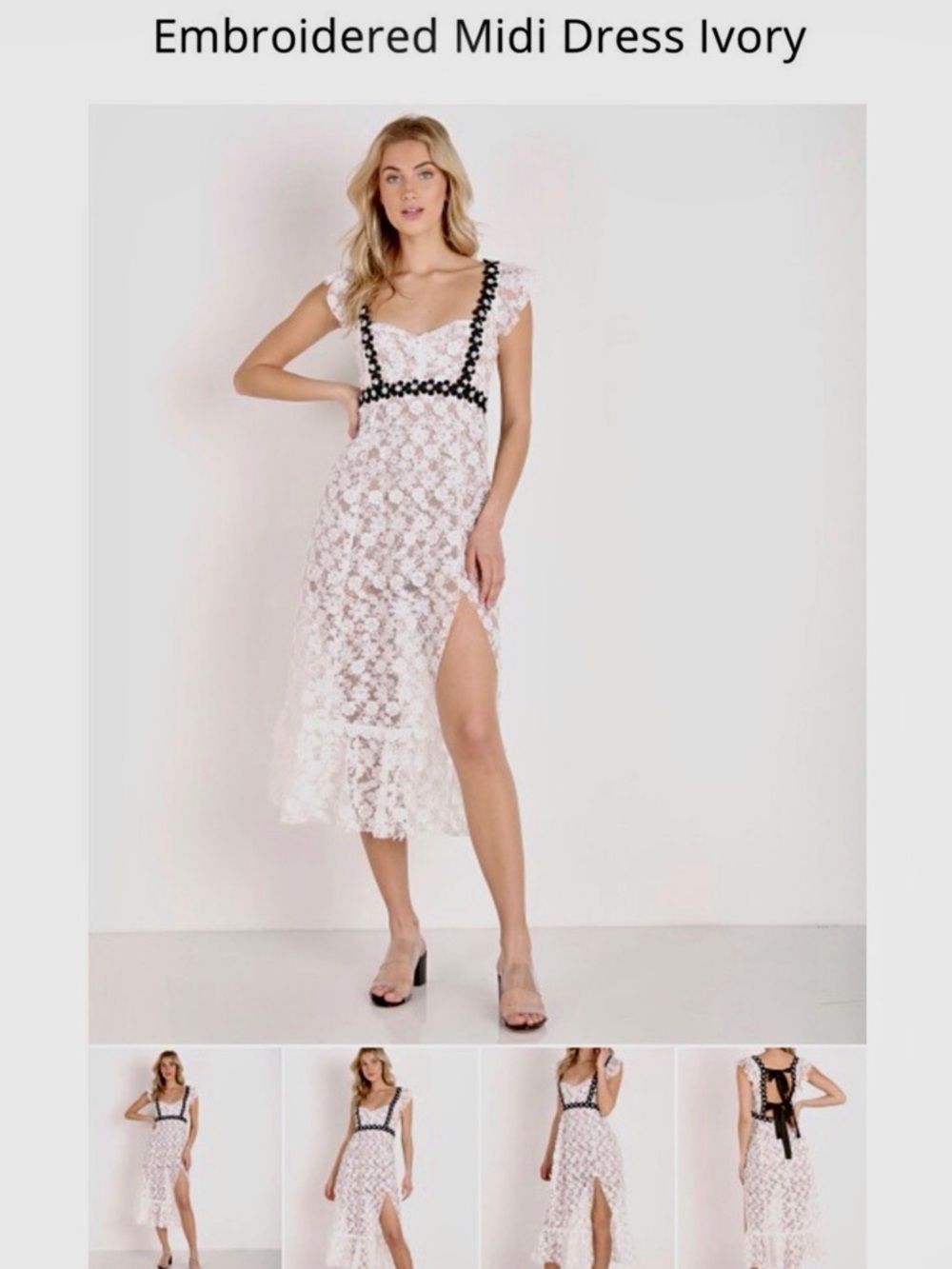 Isabel Embroidered Midi Dress
